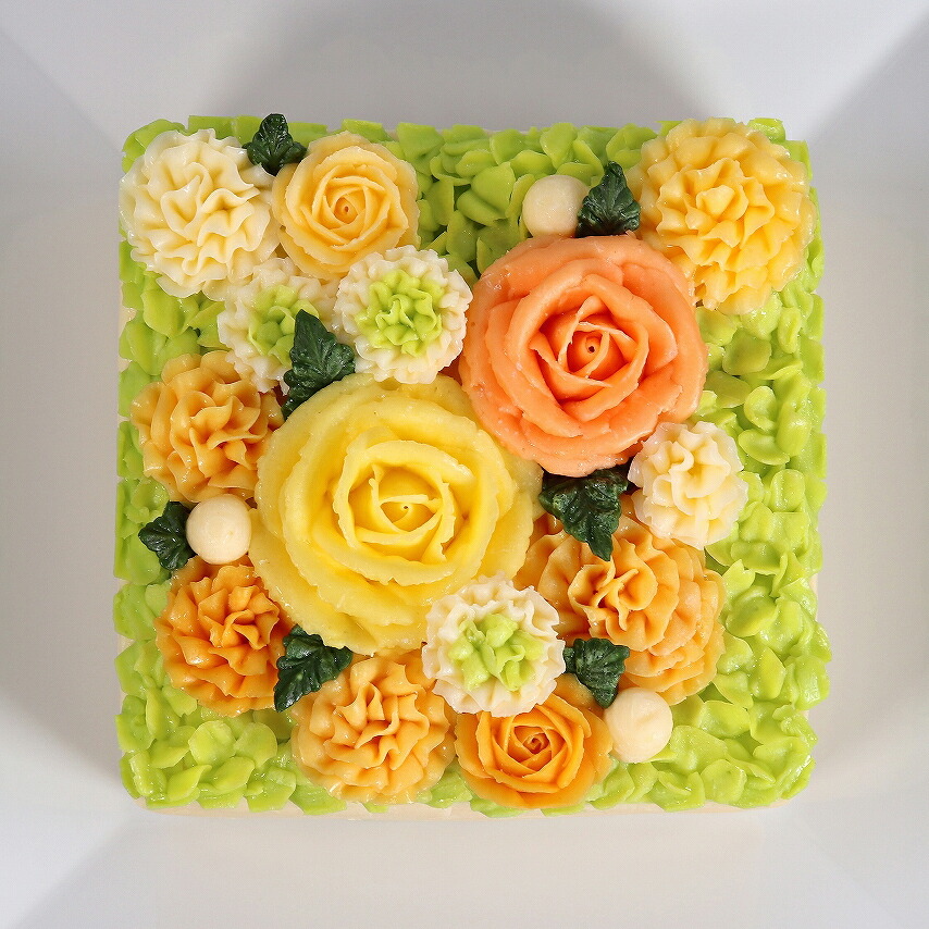 ガトー オ ブーケ オランジュ フラワーケーキ 洋菓子 バターケーキ Beillevaire バタークリーム 花ケーキ お誕生日ケーキ バースデーケーキ 冷凍 高級 お菓子 おしゃれ かわいい インスタ映え お取り寄せスイーツ 贈り物 ギフト Sermus Es