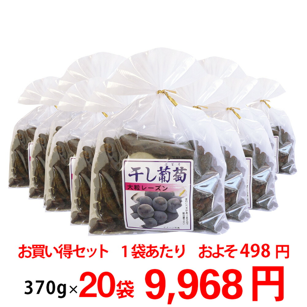干し葡萄「大粒レーズン」乾燥果実　370g × 20袋→1箱 Amazon.co.jp: ナガトク 干し葡萄 2袋 大粒レーズン 370g ×2