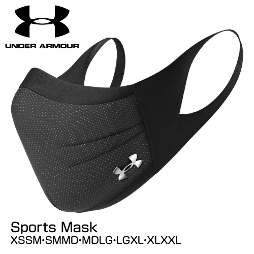 マスク UNDER ARMOUR アンダーアーマー スポーツマスク UA Sports Mask 1368010 ブラック XS/SM〜XL/XXL_0195250918950_93