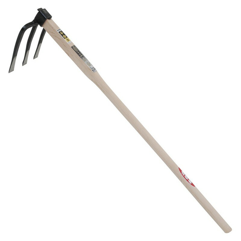 楽天市場】※期間限定オマケ付き※ 千成 AD-207 備中鍬 土方三本鍬 木柄