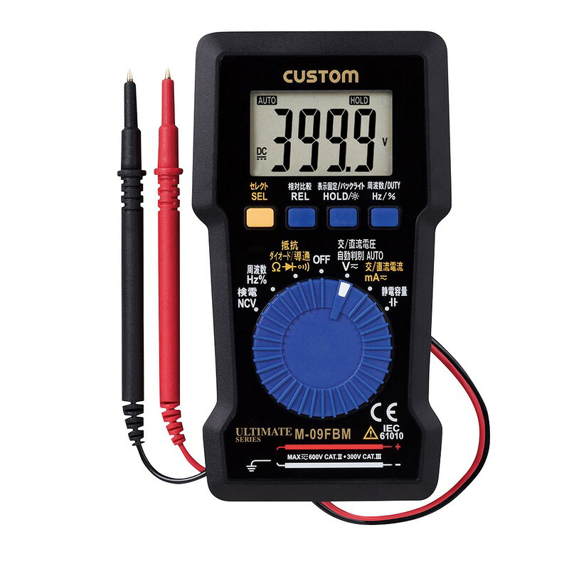 CUSTOM デジタルマルチメータ M－09FBM 大工道具 測定具 テスター 検電器
