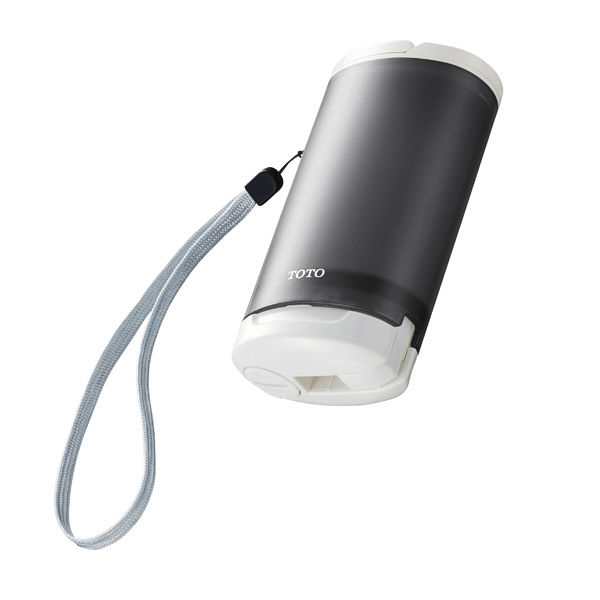 TOTO 携帯ウォシュレット (グレー) YEW4W3｜washlet 海外旅行 赤ちゃん おむつ交換 介護 養護 洗浄 乾電池 携帯 トートー 海外赴任 災害 防災 仮設トイレ 公衆トイレ画像