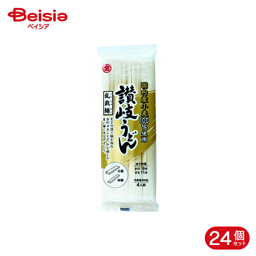 マルキン 讃岐うどん乱裁麺 360g 24個