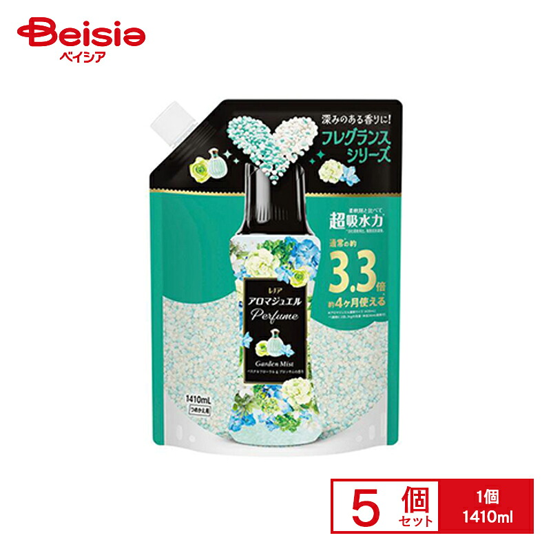 P&G レノアアロマジュエル パステルフローラル＆ブロッサムの香りつめかえ用超特大サイズ 1410ml&times;5個 | レノア アロマジュエル パステルフローラル ブロッサム 詰め替え 超特大 洗濯ビーズ 香り付け まとめ買い 大容量｜ベイシア店 8,541円
