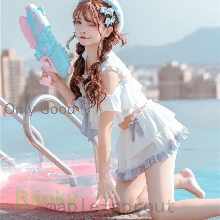 新作セーラ服水泳着可愛らしいゆめ萌 原宿風 水泳着 教え子 うしろ帯 ズボン下付き添い人 ２点仕掛ける