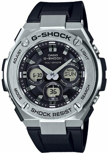 ジーショック g-shock CASIO カシオ G-SHOCK G-STEEL 人気 記念日 お祝い 誕生日 就職祝い 還暦 最適 ラッピング無料 電波時計 GST-W310-1AJF|ベルバカンス