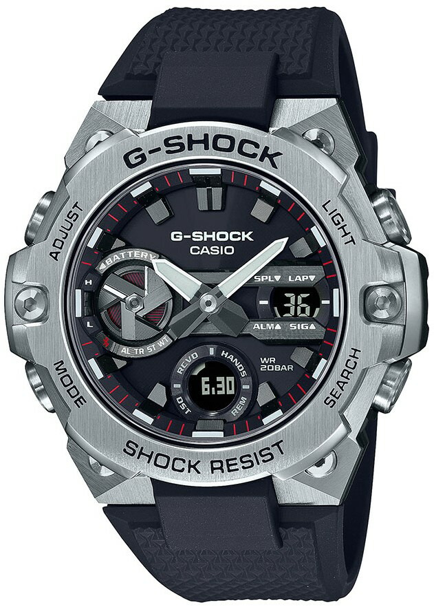 g-shock 腕時計 男性用 ジーショックCASIO カシオ G-SHOCK G-STEEL 国内正規品 人気 新品 合格 進学 記念日 お祝い 誕生日 就職祝い 結婚 結納 還暦 最適 ラッピング無料 電波時計 ウレタン アナログ ブルートゥース機能搭載 GST-B400-1AJF