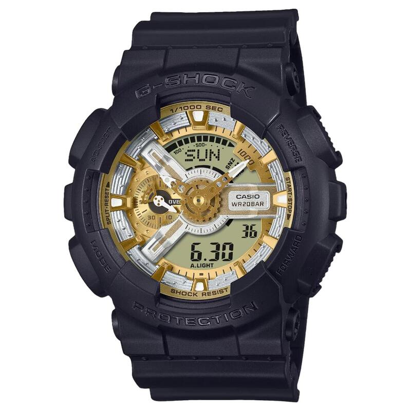 美品　CASIO G-SHOCK ゴールド ブラック　12月購入　箱あり G-SHOCK ブラック×ゴールドシリーズ GA-110GB-1AJF メンズ