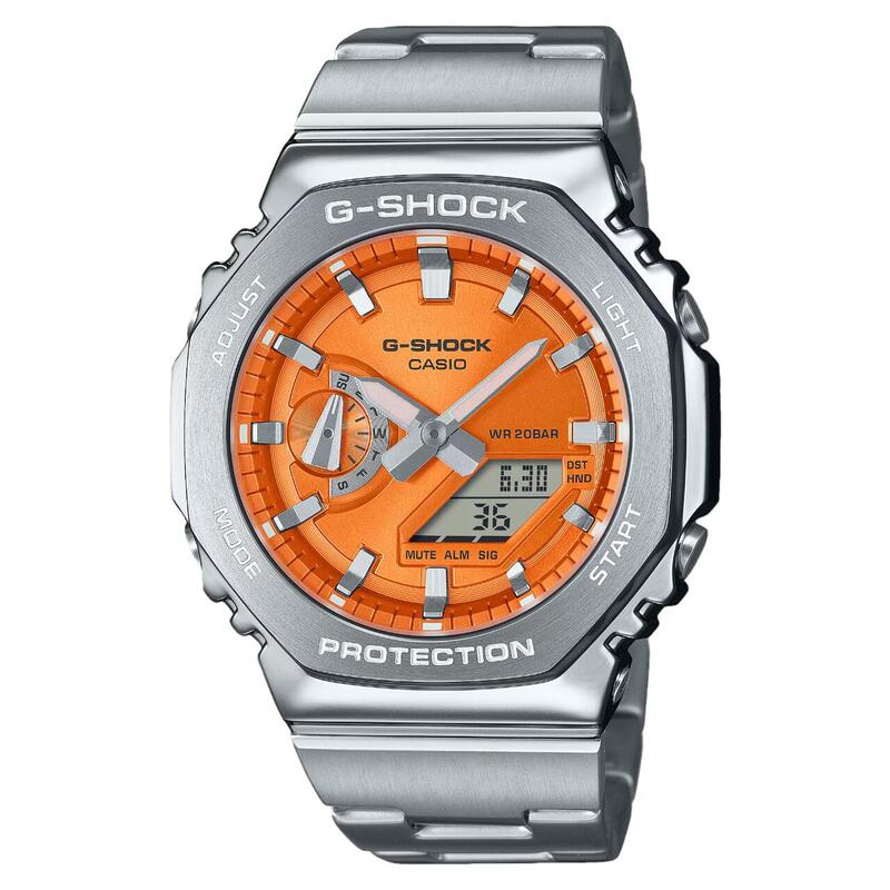 ジーショック g-shock カシオ 八角形 メタルバージョン フルメタル 電池式 メンズ腕時計 防水 サイズ調整無料 人気 記念日 お祝い 誕生日 彼氏 プレゼント クリスマス 就職祝い 還暦 ラッピング無料 アナログ GM-2110D-4AJF