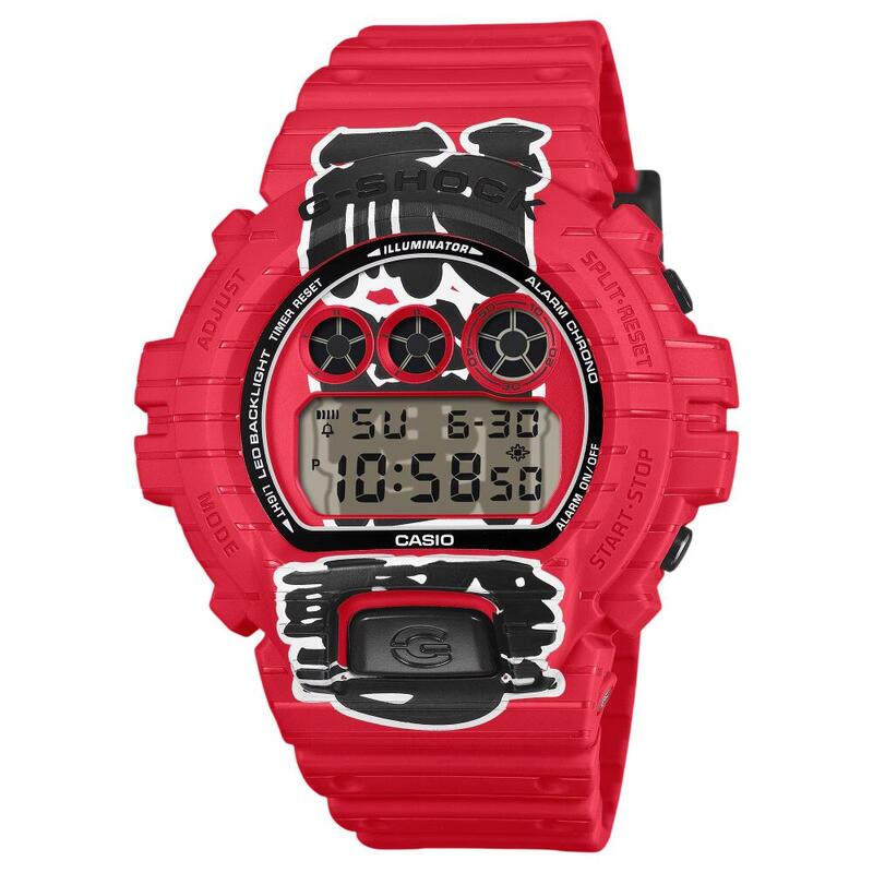 g-shock 腕時計 gショック G-SHOCK ジーショック 赤提灯モチーフ 日本製 赤・レッド 男・女兼用 カシオ 国内正規品 クリスマス 記念日 誕生日 入学 進学 卒業 合格 プレゼント お祝い 就職祝い 頑丈 防水時計 デジタル  電池式時計 DW-6900AKA-4JR<br>