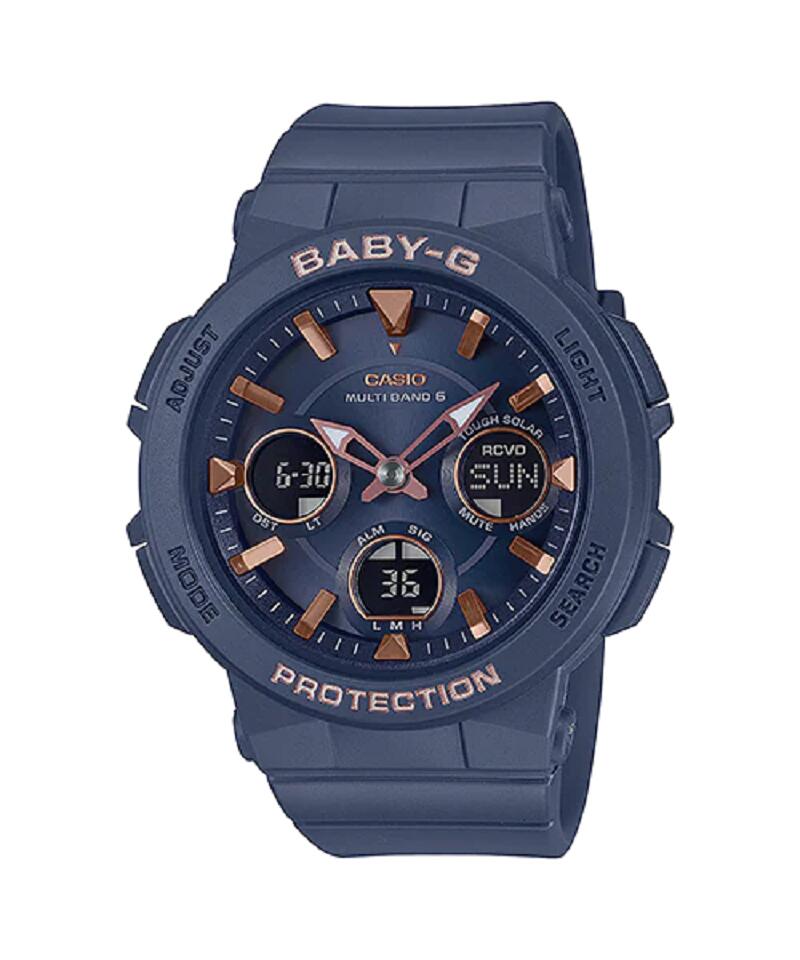 カシオ べービージー  CASIO  BABY-G  baby-g 喜び事 生まれ落ちる日 祝する日 受かる 進学 就職お祭りに至適 意中の女 差し上げ物 ラッピング無料 クリスマス  白いことデー  アナログ  電磁波時辰儀 紺 BGA-2510-2AJF レディース腕時計-腕時計