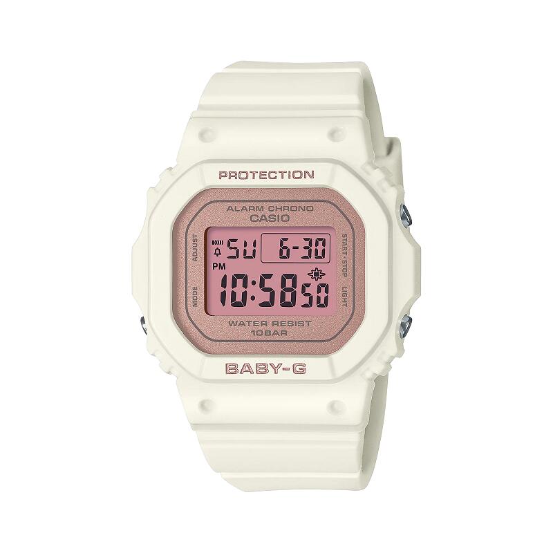 カシオ べービージー CASIO BABY-G baby-g デジタル 腕時計 レディース スクエアーモデル 合格 進学 お祝い 誕生日 記念日 就職祝いに最適 彼女 プレゼント クリスマス 電池式 ピンク＆ホワイト BGD-565SC-4JF