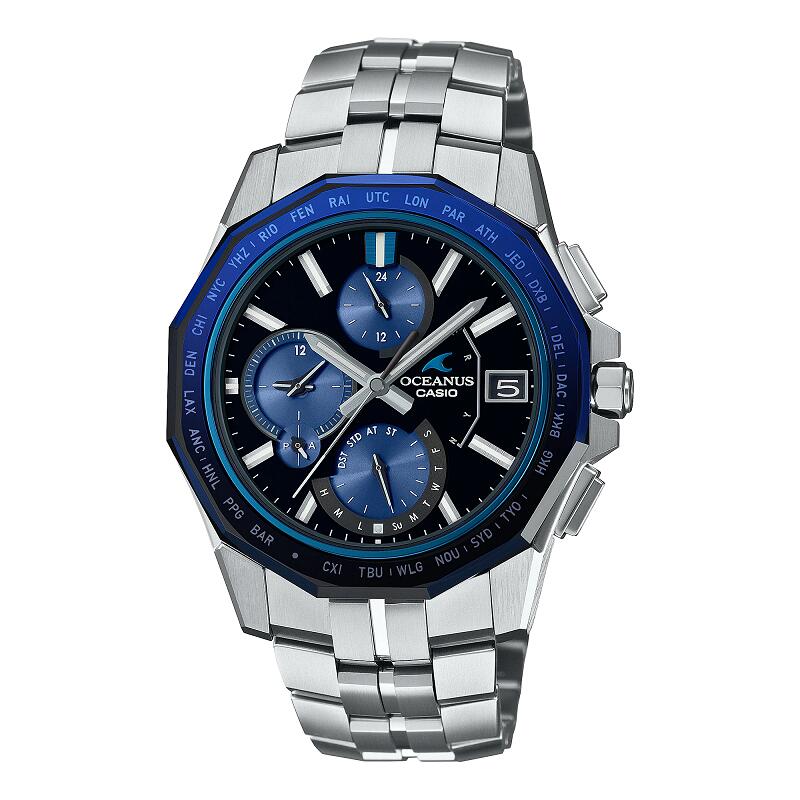 OCEANUS カシオ オシアナスマンタ 腕時計 男性用 結納返し 記念日 クリスマス 就職祝い 誕生日 お祝い 彼氏 プレゼント 電波時計 電池交換不要 スリム 薄型 ビジネス時計 還暦祝い OCW-S6000-1AJF｜ベルバカンス