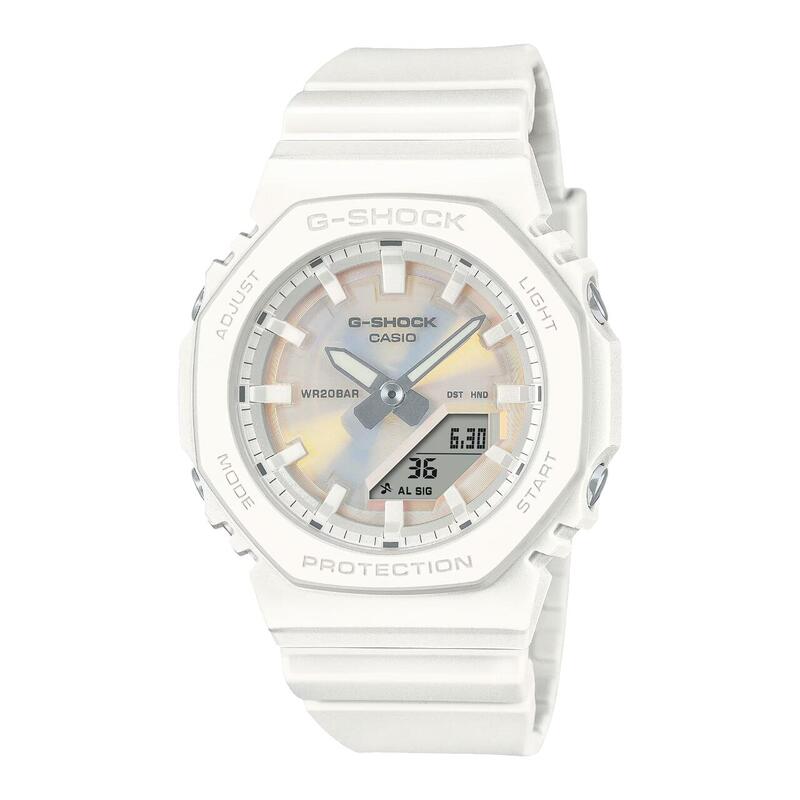 g-shock 腕時計 男性&女性用 カシオ ジーショック ミッドサイズ 八角形 国内正規品 防水 人気 記念日 お祝い 誕生日 彼氏 プレゼント クリスマス 合格 進学 卒業 就職祝い 還暦 アナログ 電池式 ラッピング無料 GMA-P2100PC-7AJF