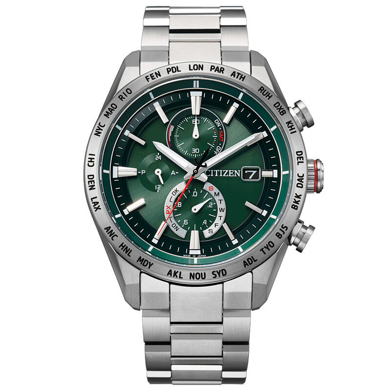 アテッサ ATTESA citizen シチズン CITIZEN at8181-63w グリーン クロノグラフ 防水 アナログ クリスマスプレゼント 彼氏 記念日 誕生日 就職祝い 20代 30代 40代 50代 60代 国内正規品 送料無料 ギフト包装可能 バンド調整無料 エコ・ドライブ電波時計