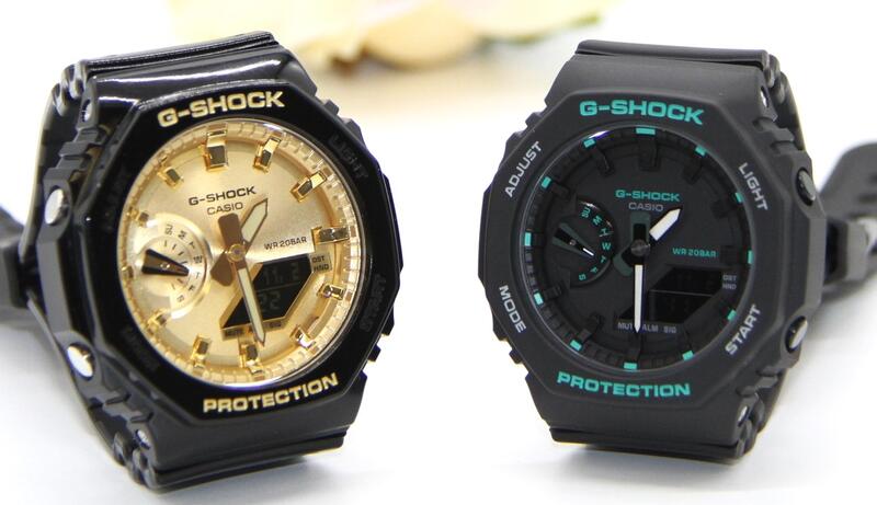 gショック ペアウォッチ カシオ 八角形 ペアウォッチ gショック ミッドサイズペア腕時計 ラッピング無料 人気 結婚記念日 退職祝い お揃い 記念日 彼氏 彼女 夫婦 誕生日 贈り物 クリスマス 電池式 ブラック GA-2100GB-1AJF GMA-S2100GA-1AJF<br>