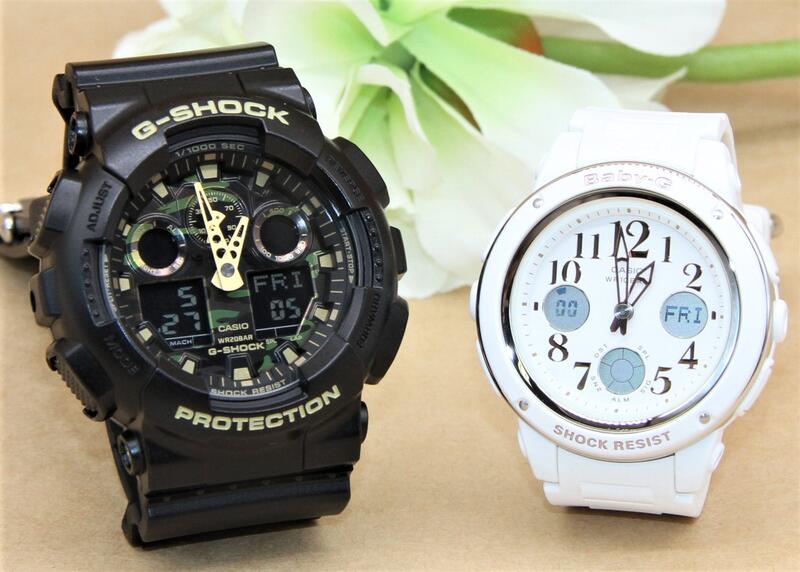 ペアウォッチ gショック CASIO ジーショック ベビージー 正規品 記念日 誕生日 カップル 贈り物 夫婦   婚約 結婚 人気 プレゼント 送料無料 ペアウオッチ Gショック G-SHOCK BABY-G ペア腕時計 カシオ 2本セット GA-100CF-1A9JF BGA-150EF-7BJF