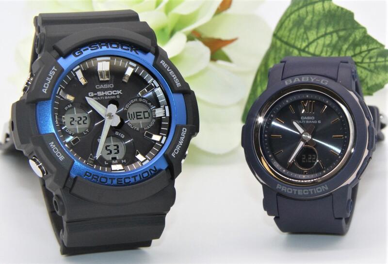 ペアウォッチ gショック カシオ CASIO ジーショック ベビージー g-shock baby-g ペア腕時計 電波時計 クリスマス 記念日 誕生日 贈り物 夫婦 彼氏 彼女 婚約 結婚 人気 プレゼント 送料無料 ブラック&ネイビー GAW-100B-1A2JF BGA-2900-2AJF|ベルバカンス