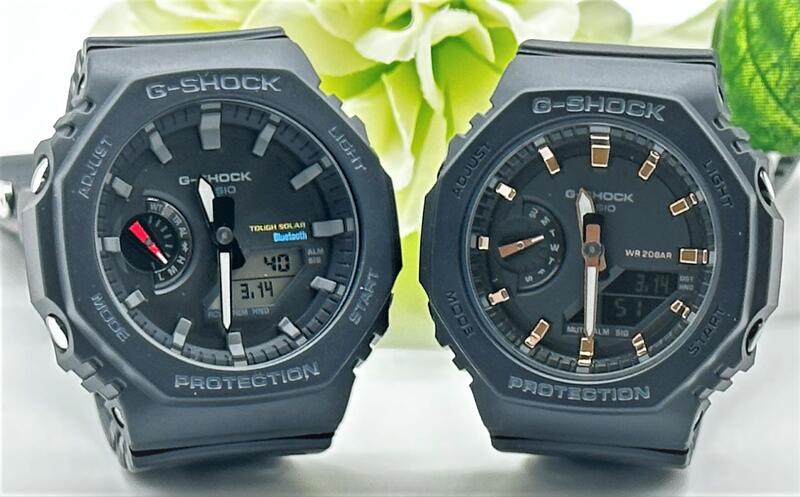gショック ペアウォッチ カシオ CASIO ペアウォッチ 八角形 gショック  ジーショック  Bluetooth ソーラー baby-g 腕時計 クリスマス 記念日 誕生日 カップル 贈り物 彼氏 彼女 お揃い GA-B2100-1AJF GMA-S2100-1AJF<br>