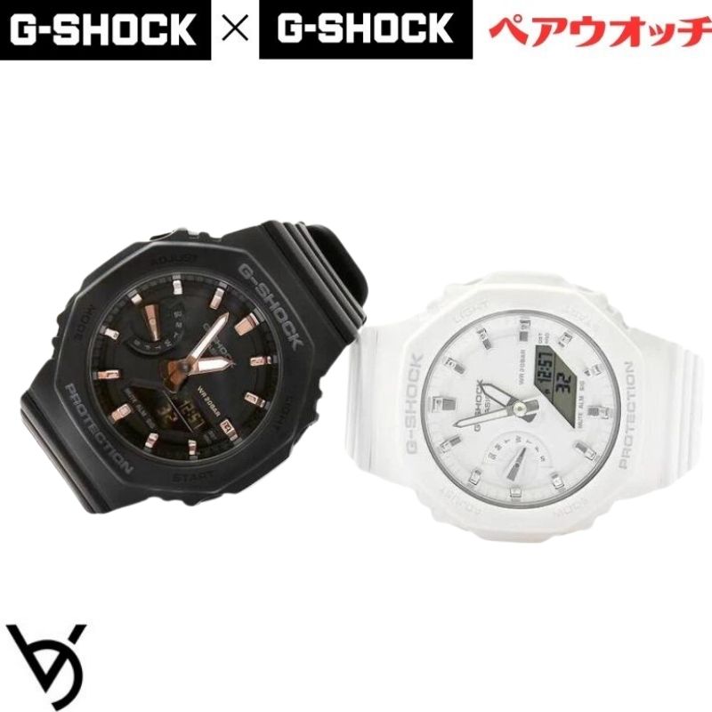gショック ペアウォッチ カシオ 八角形 ペア腕時計 ラッピング無料 人気 結婚記念日 退職祝い お揃い 記念日 結婚祝い 彼氏 彼女 夫婦 誕生日 贈り物 クリスマス 電池式 GMA-S2100-1AJF-GMA-S2100-7AJF|ベルバカンス