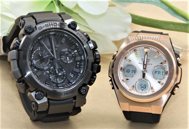 ジーショックペアウォッチ ペアカップル g-shock baby-g 腕時計 防水 ブルートゥース 防水 MTG G-ms 人気 記念日 誕生日 プレゼント お祝い 就職祝い 還暦 クリスマス 人気 ラッピング無料MTG-B3000B-1AJF MSG-W600G-1AJF