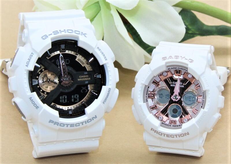 ペアウォッチ gショック CASIO ジーショック ベビージー 腕時計 正規品 記念日 誕生日 贈り物 夫婦 婚約 結婚 人気 プレゼント 送料無料 ペアウオッチ gショック Gショック G-SHOCK BABY-G ペア腕時計 2本セット GA-110RG-7AJF BA-130-7A1JF|ベルバカンス