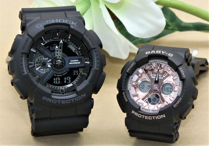 ペアウォッチ gショック CASIO ジーショック ベビージー 腕時計 正規品 記念日 誕生日 贈り物 夫婦 婚約 結婚 人気 プレゼント 送料無料 ペアウオッチ gショック Gショック G-SHOCK BABY-G ペア腕時計 2本セット GA-110-1BJF BA-130-1A4JF｜ベルバカンス