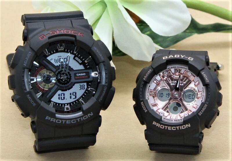 ペアウォッチ gショック CASIO ジーショック ベビージー 腕時計 正規品 記念日 誕生日 贈り物 夫婦 婚約 結婚 人気 プレゼント 送料無料 ペアウオッチ gショック Gショック G-SHOCK BABY-G ペア腕時計 2本セット GA-110-1AJF BA-130-1A4JF|ベルバカンス