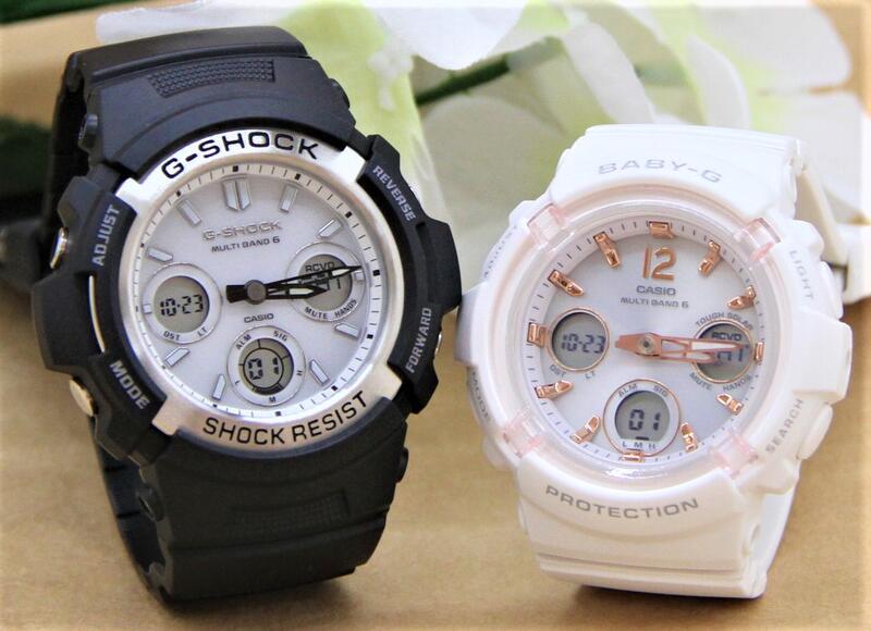 カシオ ペアウォッチ gショック CASIO ジーショック ベビージー 電波時計 クリスマス 記念日 誕生日 贈り物 夫婦 彼氏 彼女 婚約 結婚 人気 プレゼント 送料無料 Gショック G-SHOCK BABY-G ペア腕時計 2本セット AWG-M100S-7AJF BGA-2800-7AJF|ベルバカンス