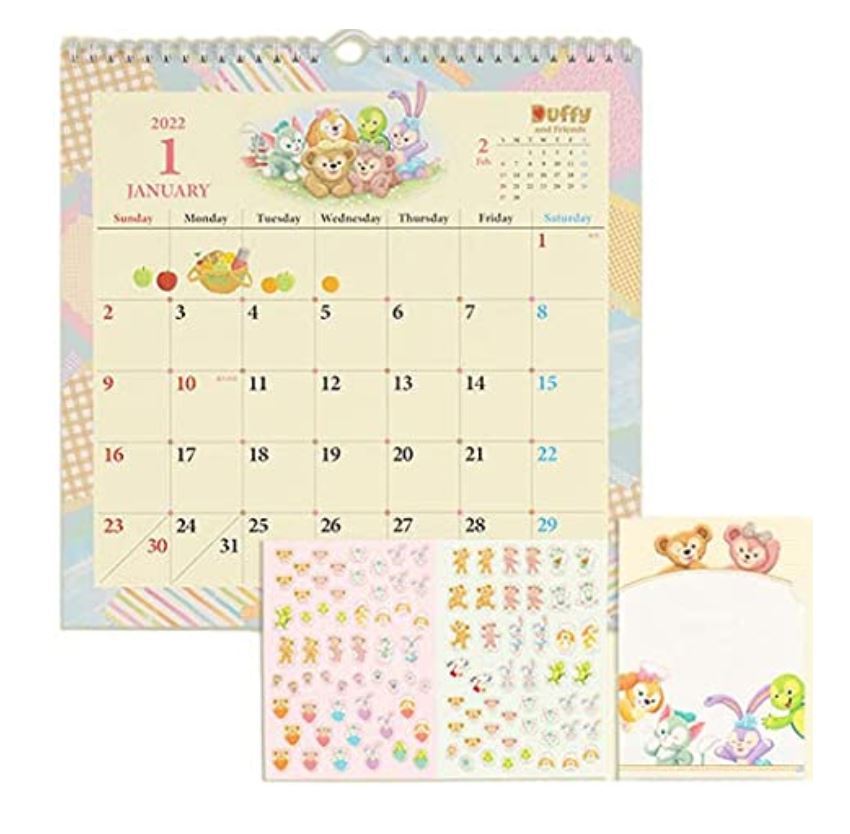 楽天市場 カレンダー 壁掛け 22 ダッフィー フレンズ シール クリアホルダー付き Duffy 東京ディズニーシー限定 ディズニーリゾート お土産 Bell World