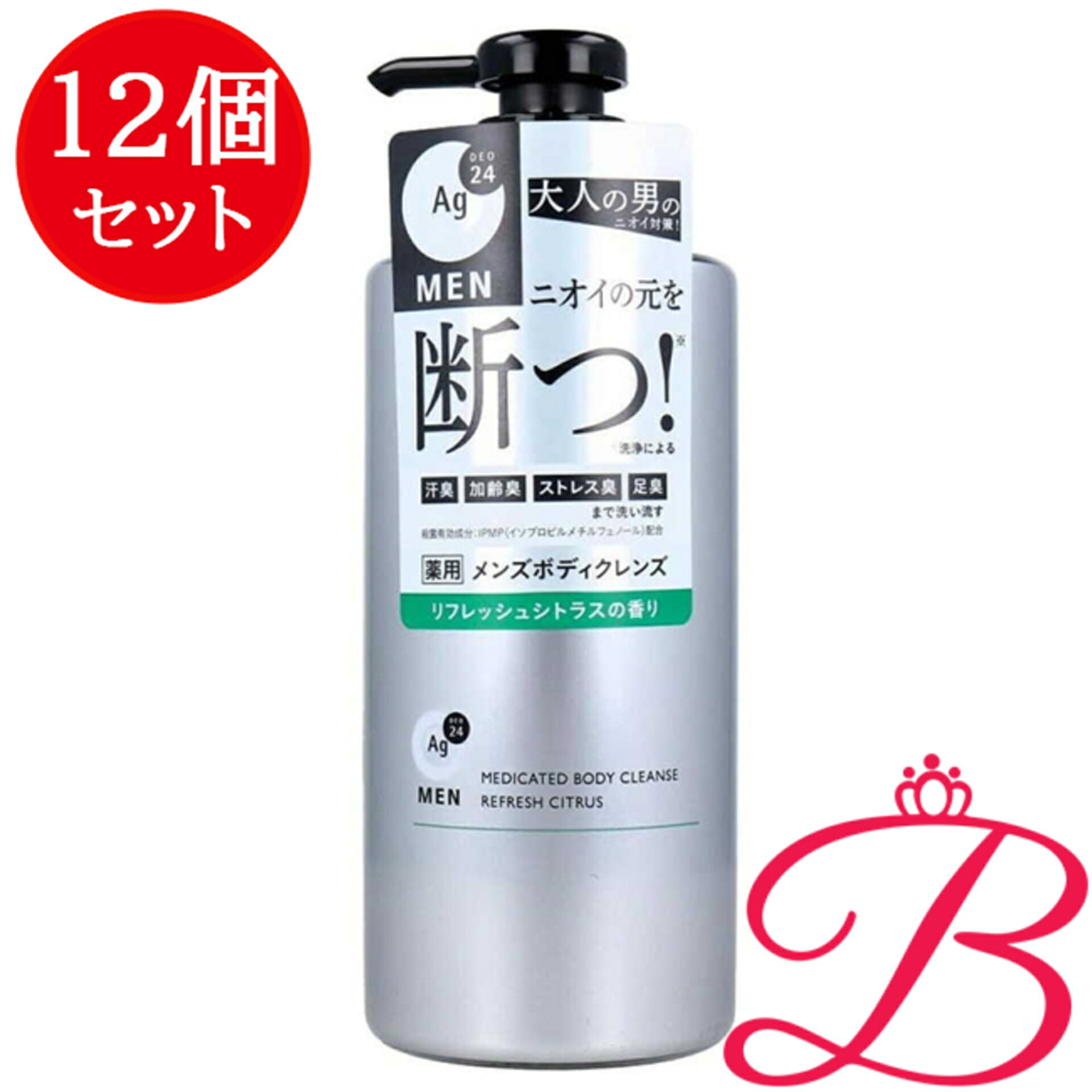 【12個】ファイントゥデイ エージーデオ２４メン 薬用メンズボディクレンズ （医薬部外品） 490mL 9,686円