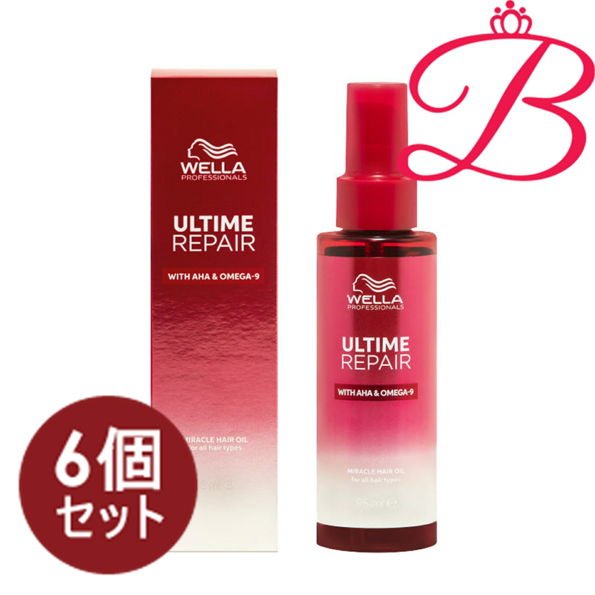 【6個セット】ウエラ プロフェッショナル アルタイム リペア ミラクルヘアオイル 95mL