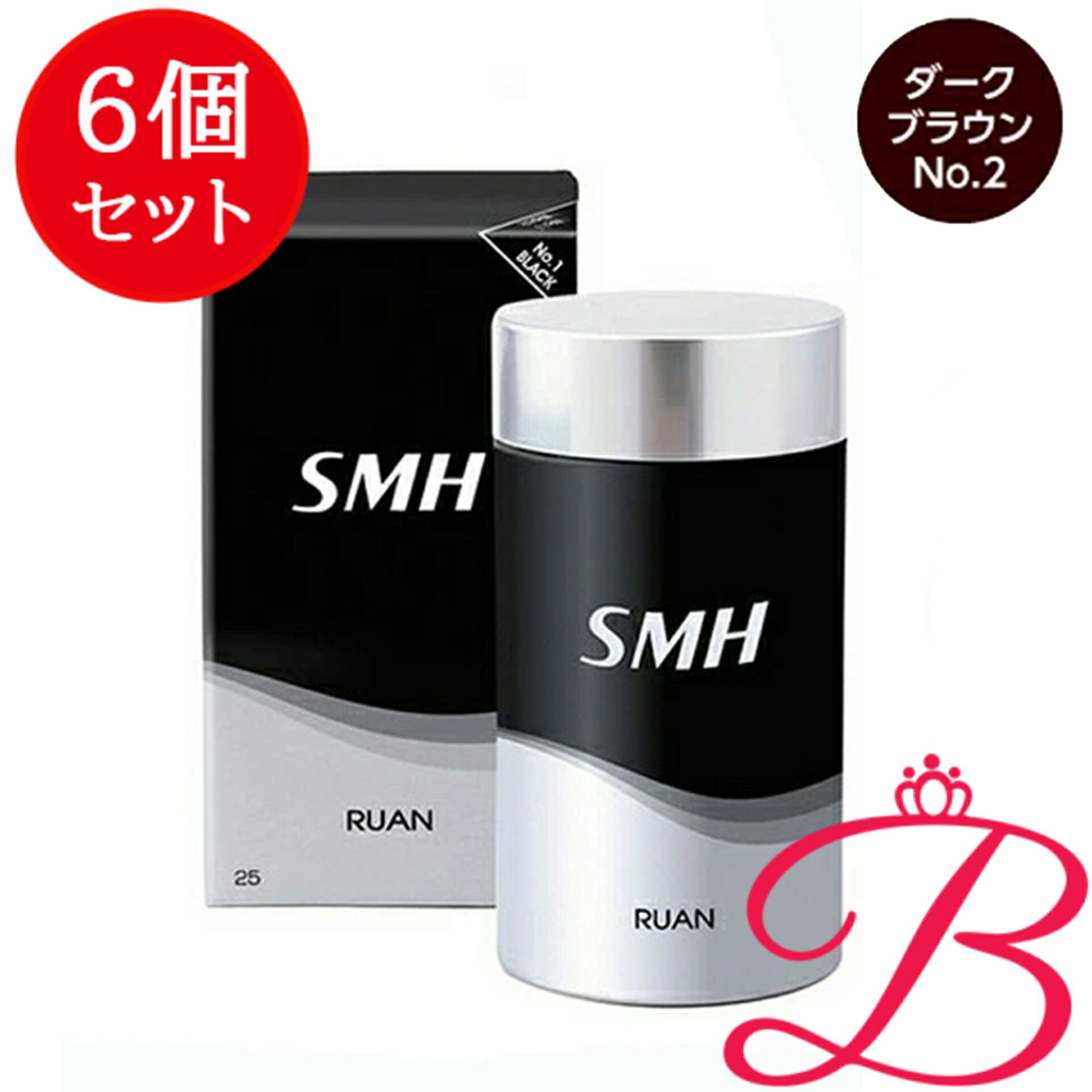 【6個】ルアン 百貨店 百万 髪の毛 SMH NO.2 うす暗い赤銅色 25g