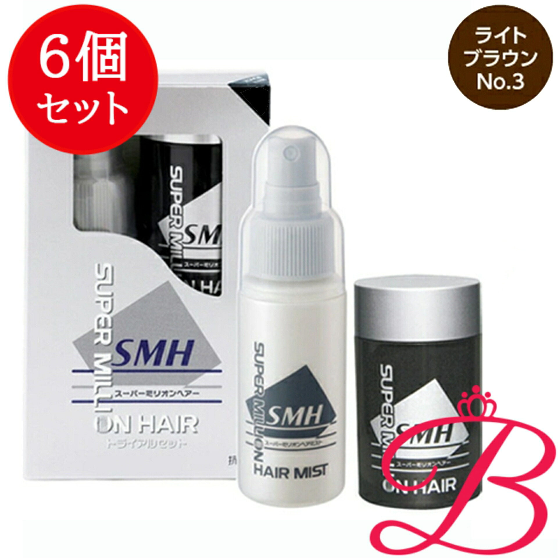 【6個】ルアン スーパー ミリオン ヘアー SMH トライアル セット NO.3 ライトブラウン 10g+60mL 7,675円