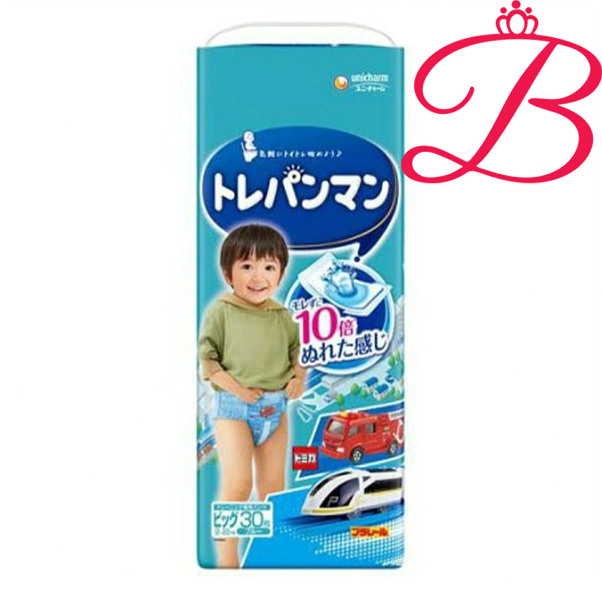 ユニ・チャーム ムーニー  トレパンマン 青色 ビッグ大きさ 12kg～22kg  (30枚入)  ×4仕掛ける