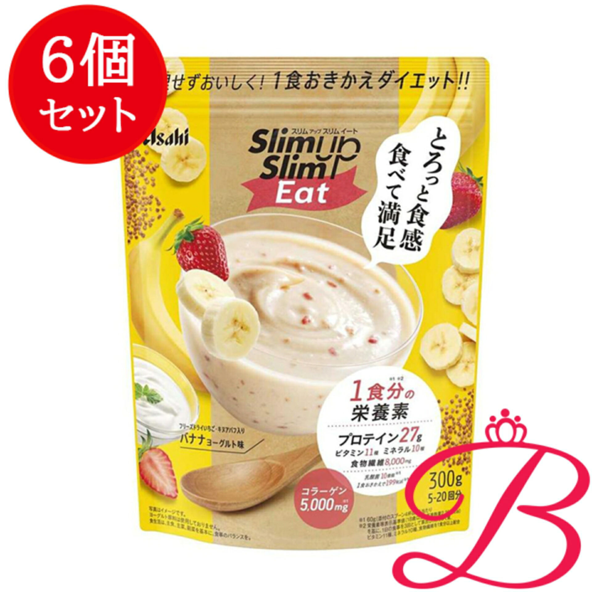【6個】アサヒ か細い引き上げる か細い イート バナナの木発酵乳味 300g