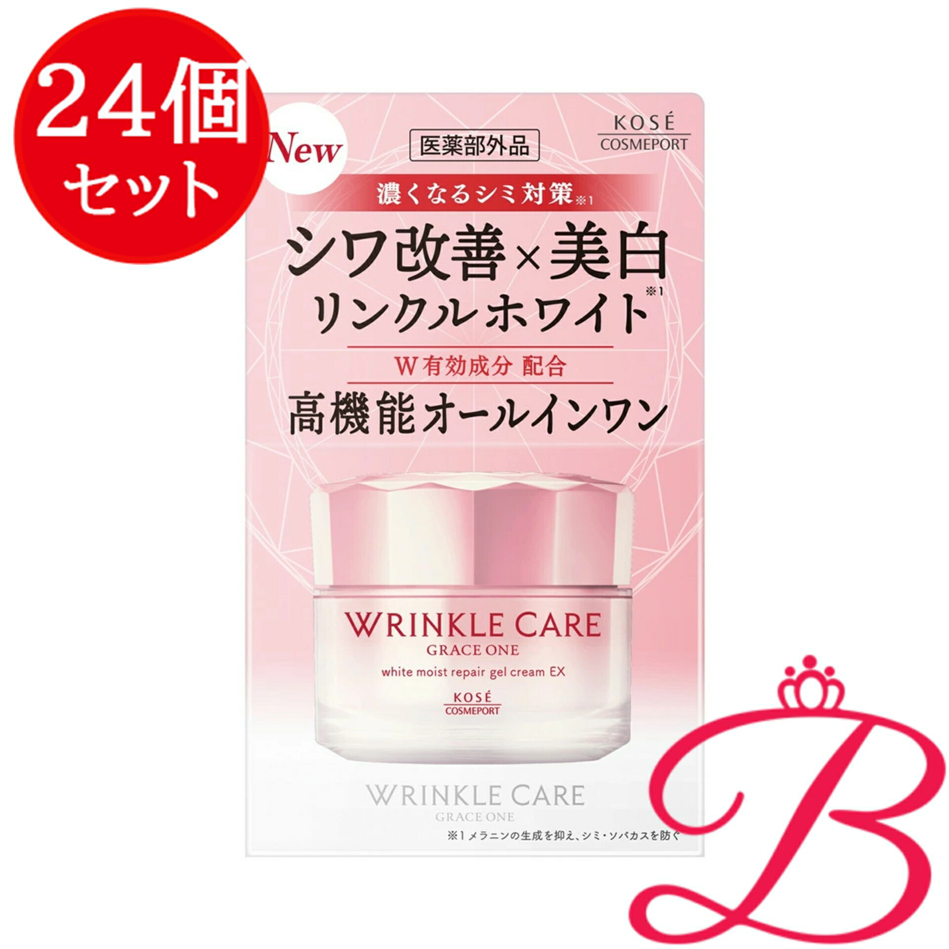 【24個】コーセー グレイス 壱 リンクルケア 白いこと モイストリペア ジェルクリーム ＥＸ 100g