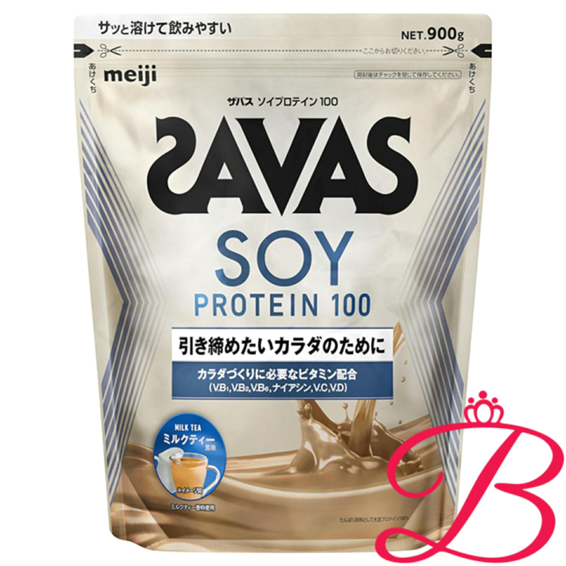 明治 ザバス ソイプロテイン100 ミルクティー風味 900g