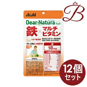 【×12個】アサヒ ディアナチュラ 表現スタイル 鉄×マルチヴィタミン 60粒 (60日分) ビタミン-マルチビタミン-サプリメント