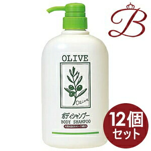 【×12個】日本オリーブ 自然的肝ったま 上半身シャンプー 800mL