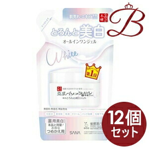 【×12個】サナ なめらか本舗 とろんと濃ジェル 薬用美白 N つめかえ用 100ｇ