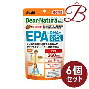 【×6個】アサヒ ディアナチュラ スタイル EPA×DHA ナットウキナーゼ 240粒 (60日分)