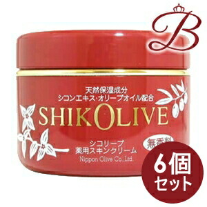 【×6個】日本オリーブ シコリーブ 薬用人はだ皮膚軟化剤 180g