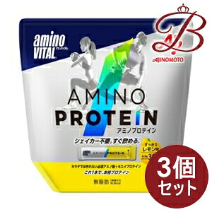 【×3個】味の素 アミノバイタル アミノプロテイン レモン味 30本入