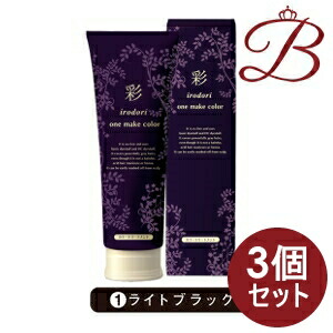 【×3個】イリヤ 彩 ONEメイクカラー (ライトブラック) 250g