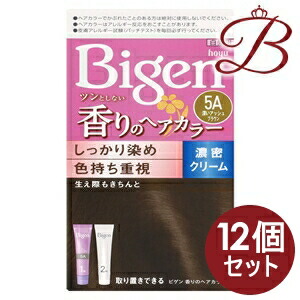 【×12個】ホーユー ビゲン 芳ばしさの髪の毛色合い 皮膚軟化剤 5A 奥行きのあるアッシュブラウン