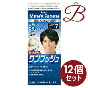 【×12個】ホーユー メンズビゲン 一うしろ押し 7 自然的黒いこと