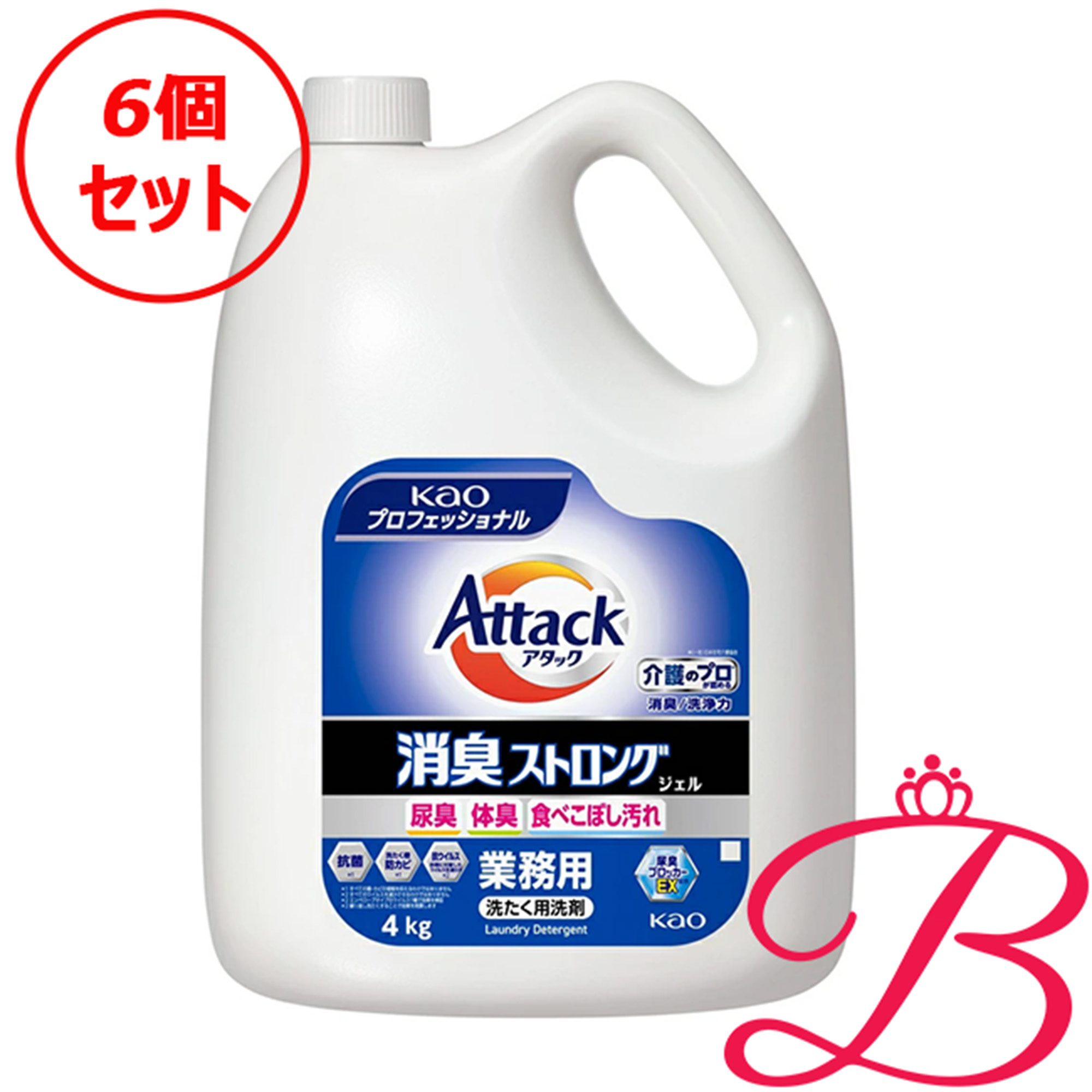 【&times;6個】花王 アタック消臭ストロングジェル 業務用 4Kg｜bellashop