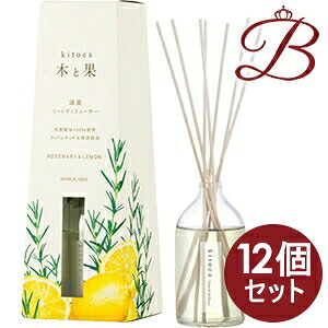 【×12個】木と果 消臭 リードディフューザー ローズマリー＆レモン 90ml