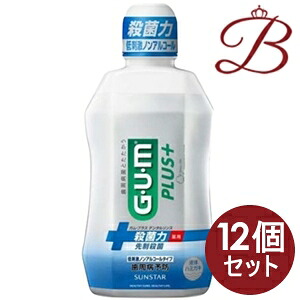 【×12個】サンスター ガム・プラス デンタルリンス 低刺激ノンアルコールタイプ 450ml